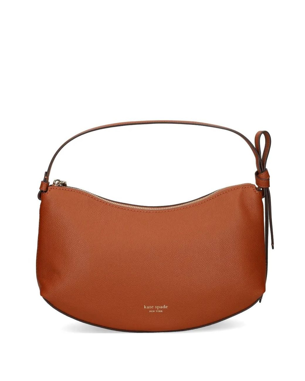 Kate Spade Brown Loop Zip Leather Shoulder Bag