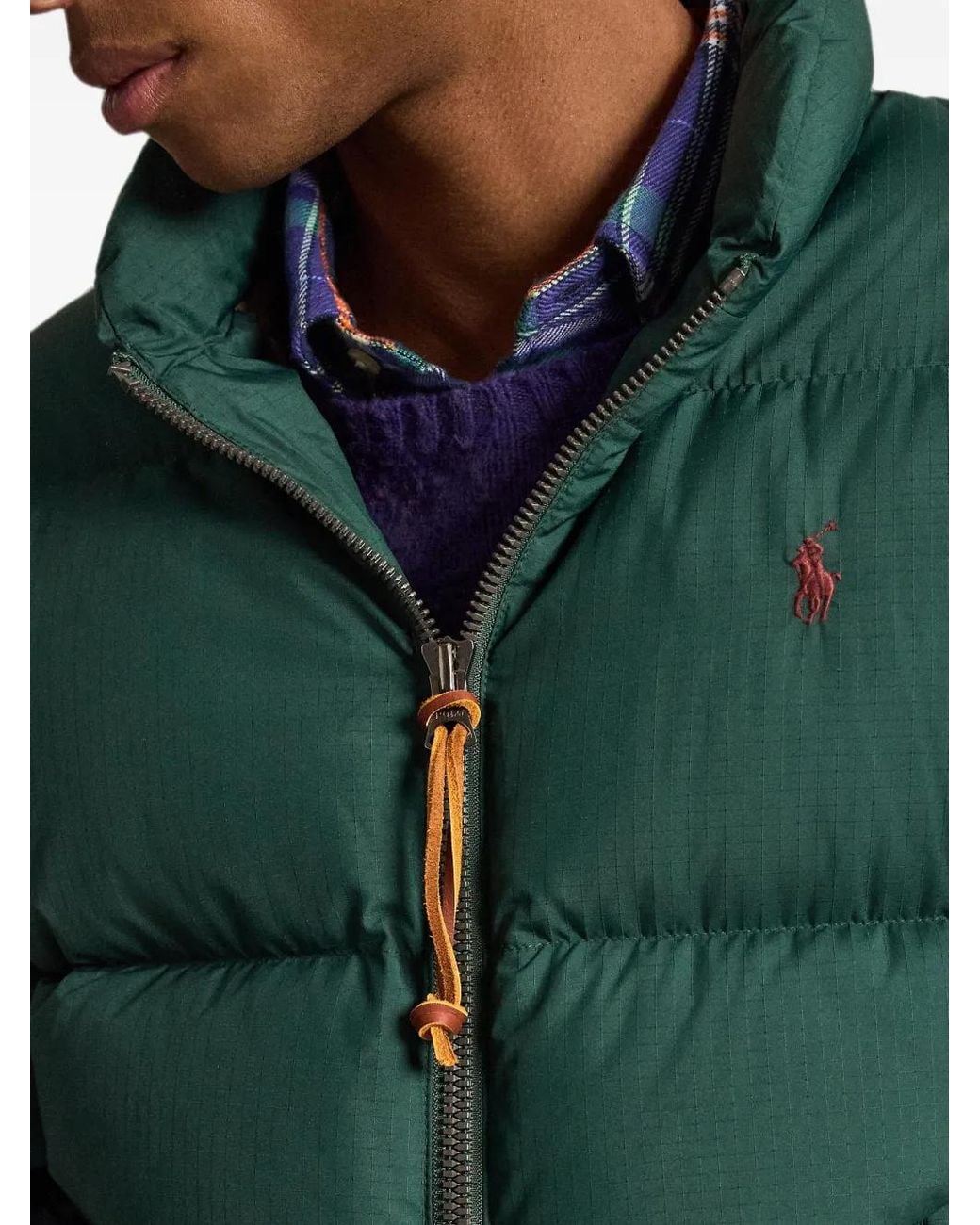 Polo Ralph Lauren Green Veste Bomber À Design Matelassé for men
