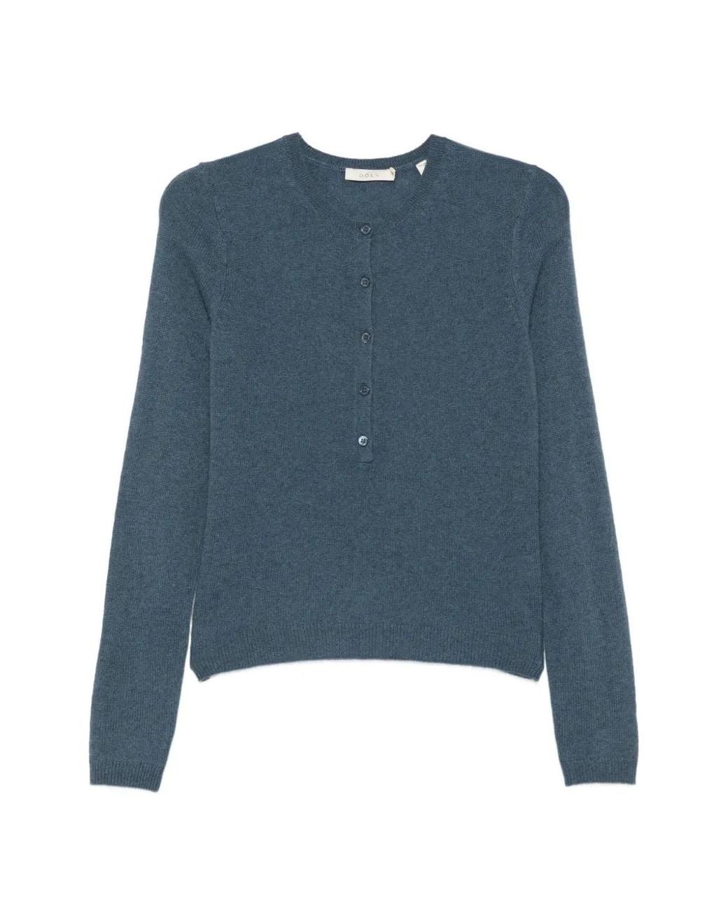 Doen Blue Heath Buttoned Sweater