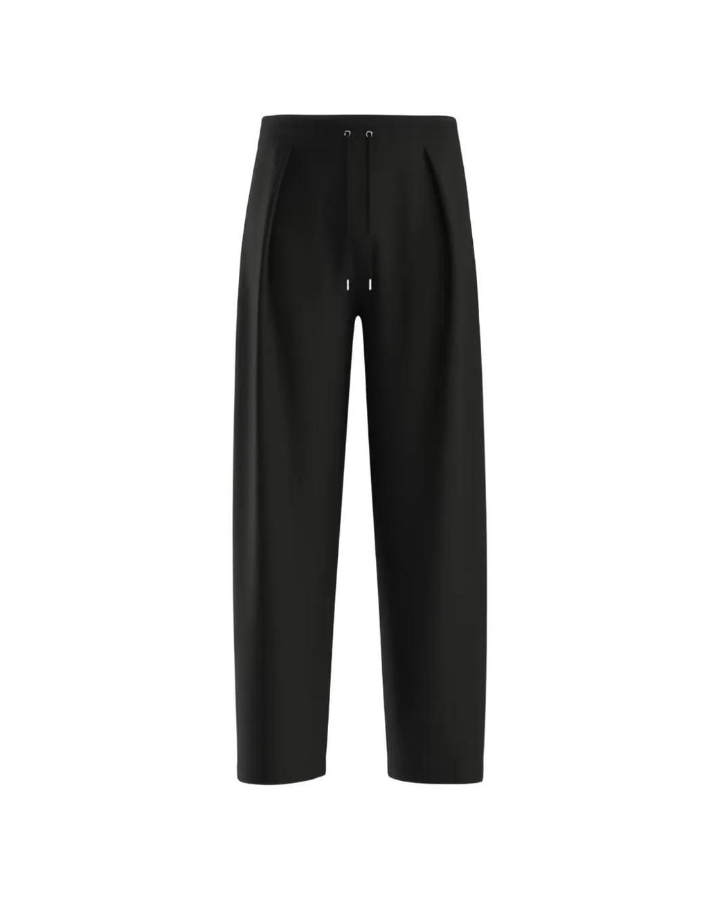 HUGO Black Logo-Plaque Drawstring Track Pants for men