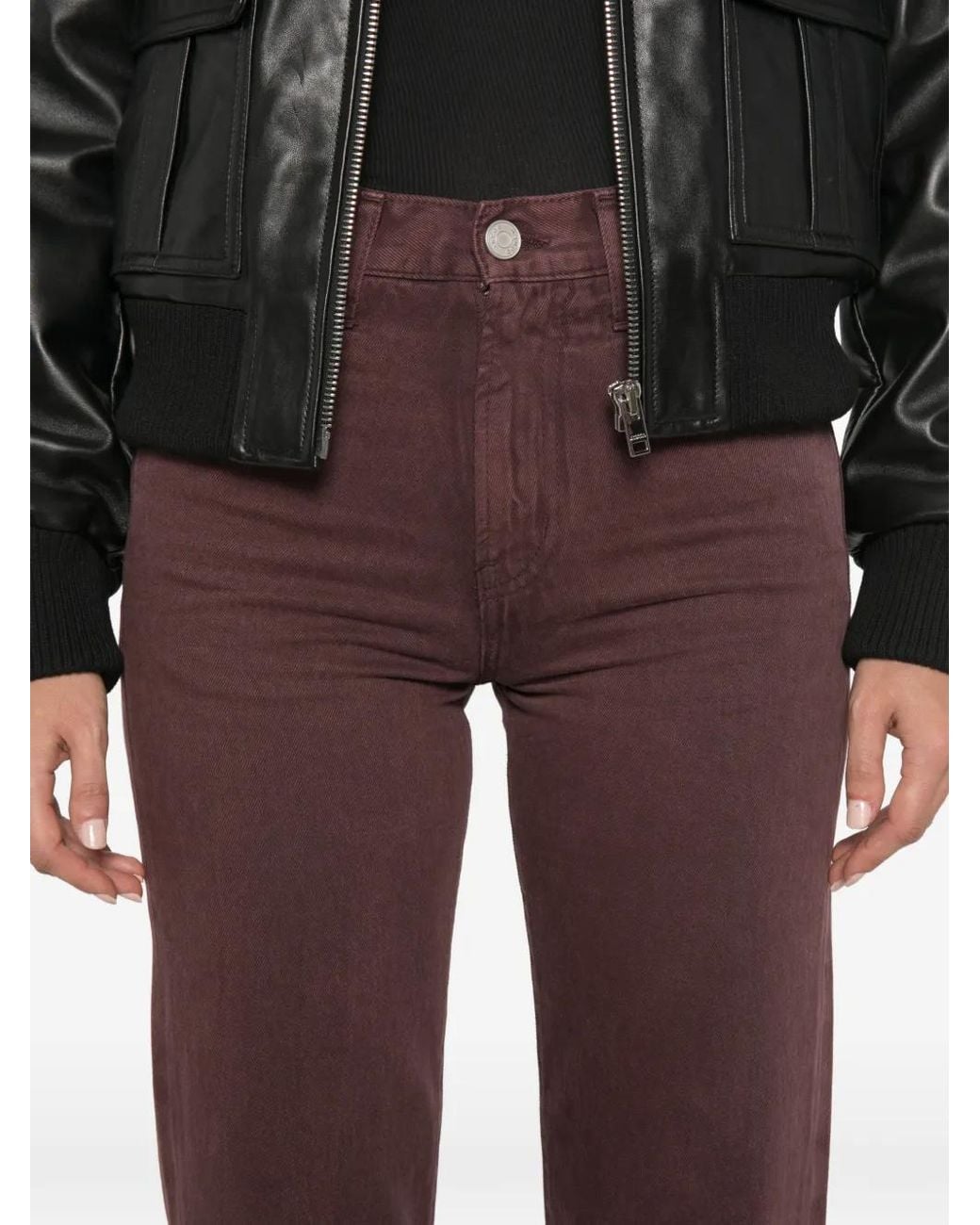 Jacob Cohen Purple Cara Logo-Patch Jeans