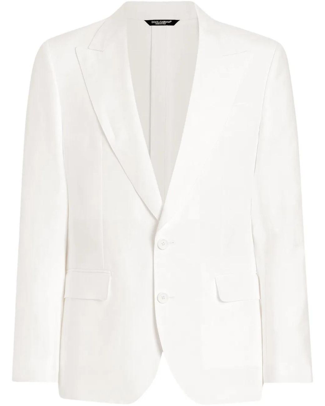 Dolce & Gabbana White Single Breasted Blazer for men
