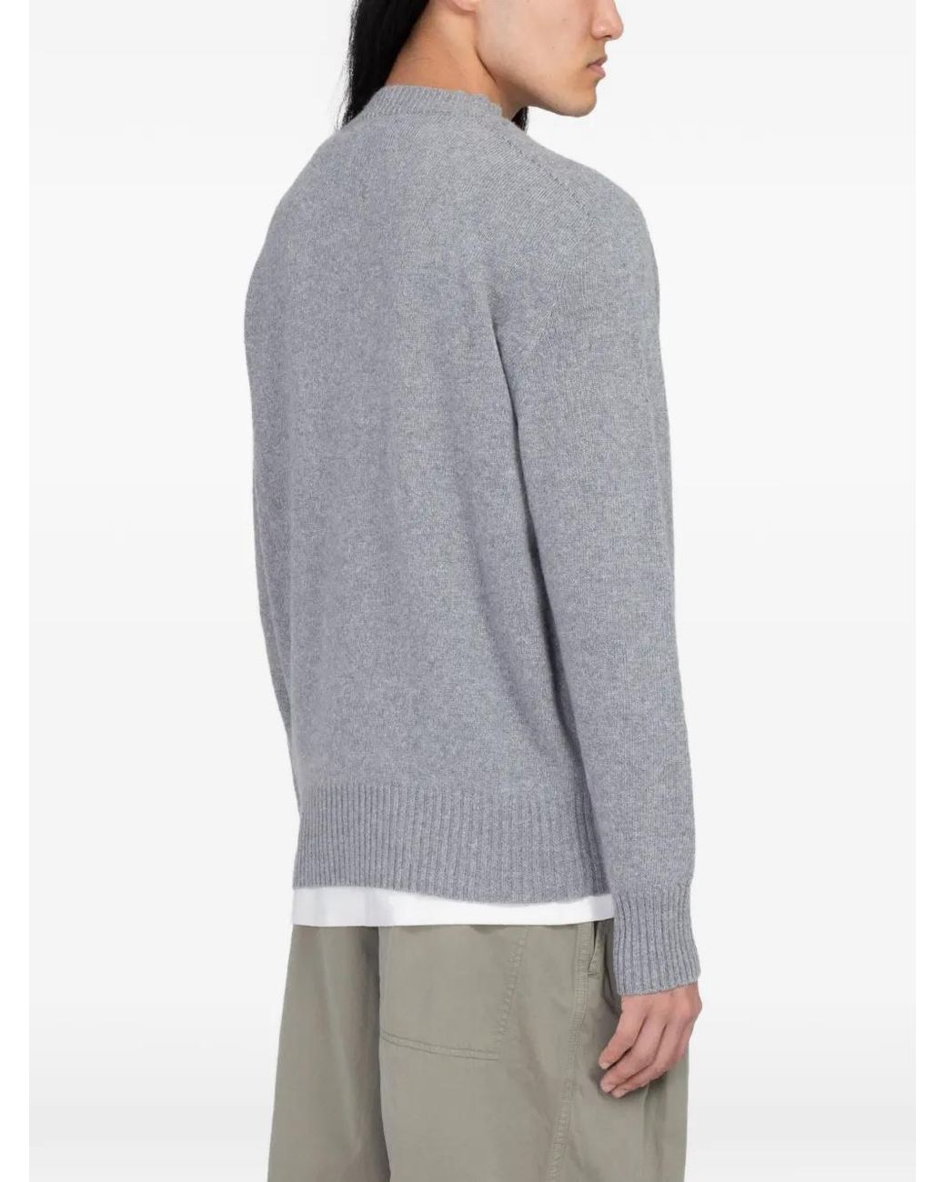 Margaret Howell Gray Seamless Cashmere Sweater for men