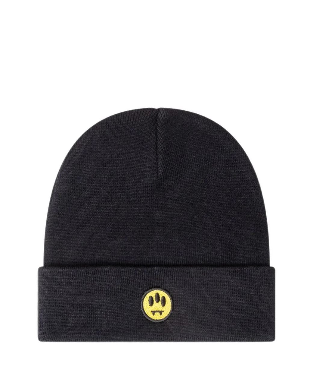 Barrow Blue Logo-Patch Beanie Hat for men