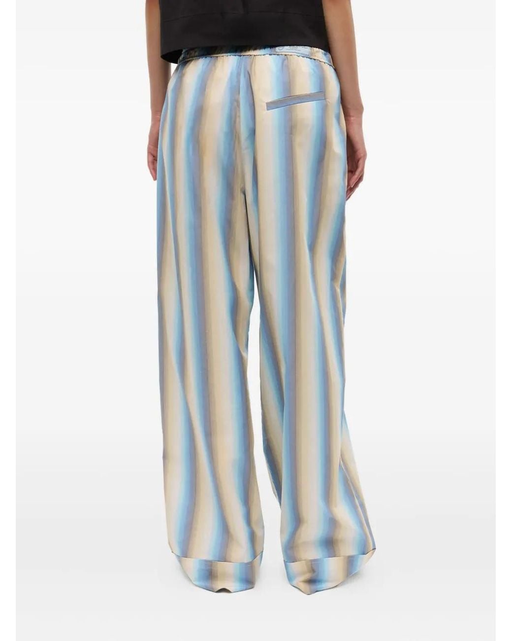 Ganni Blue Striped Trousers