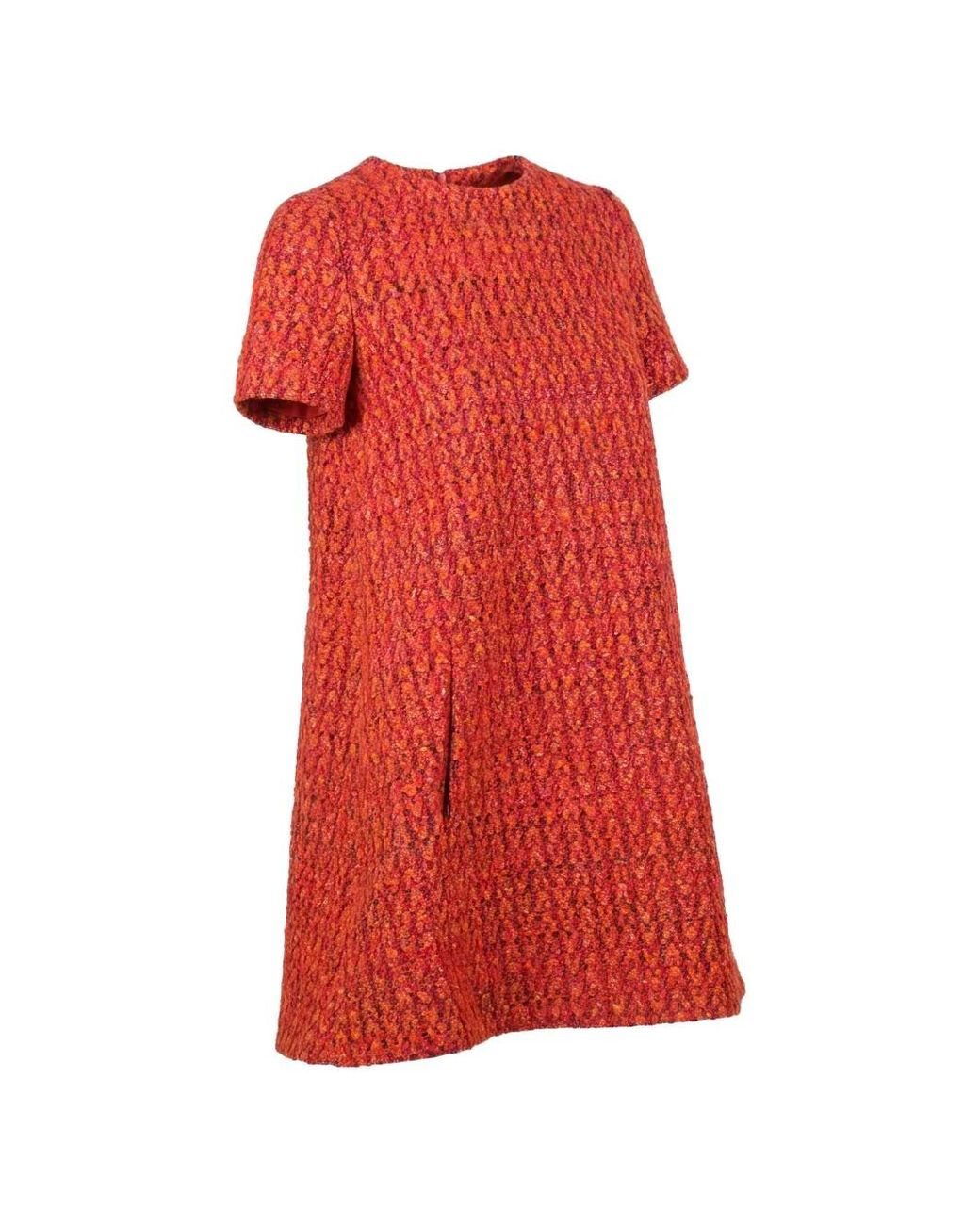 Valentino Garavani Short-Sleeved Textured Mini Dress