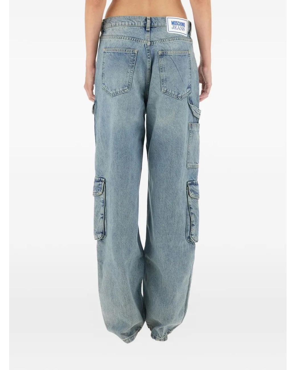 Moschino Blue Button Cargo Pants