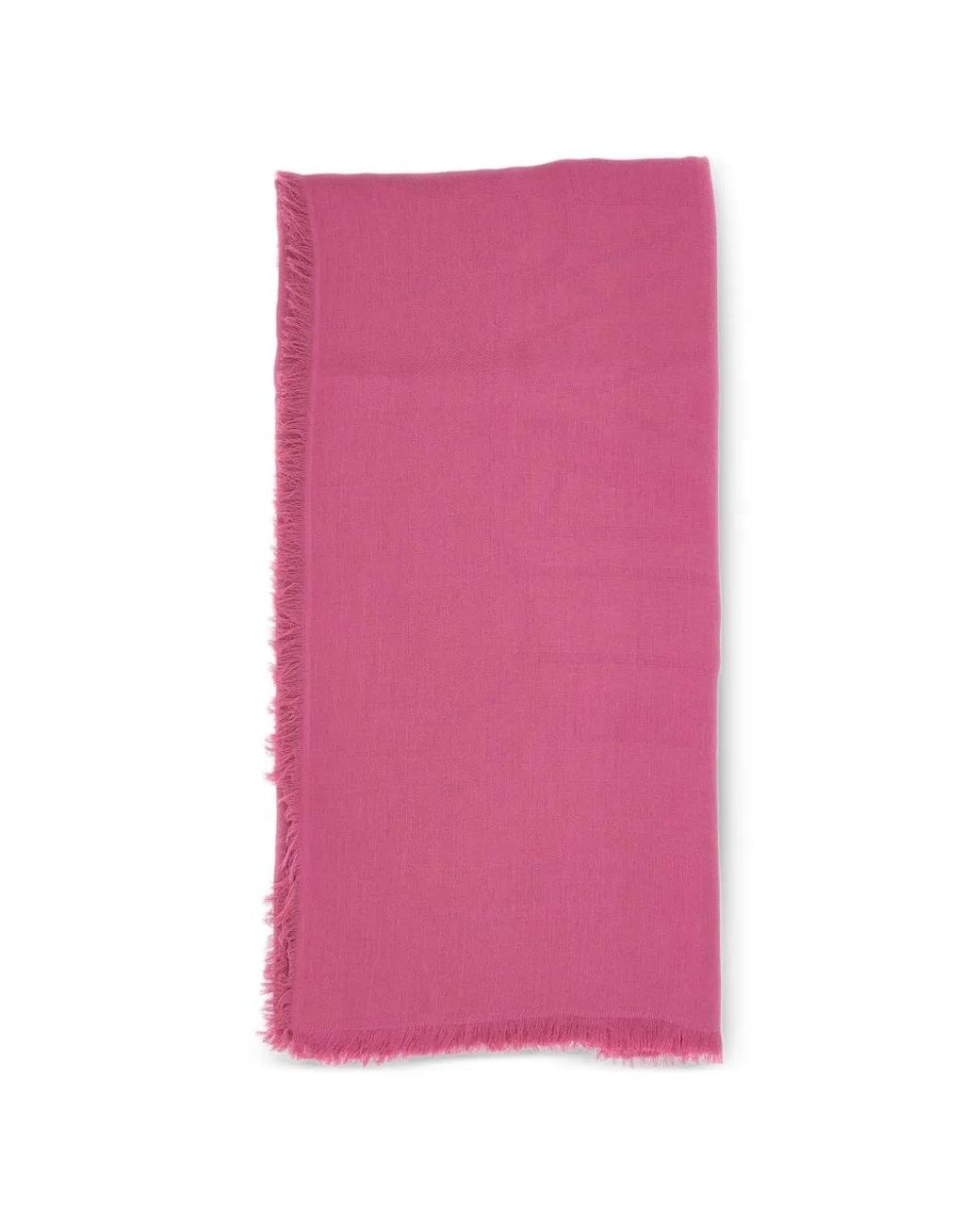 Max Mara Pink Jacquard Fringed-Trim Scarf