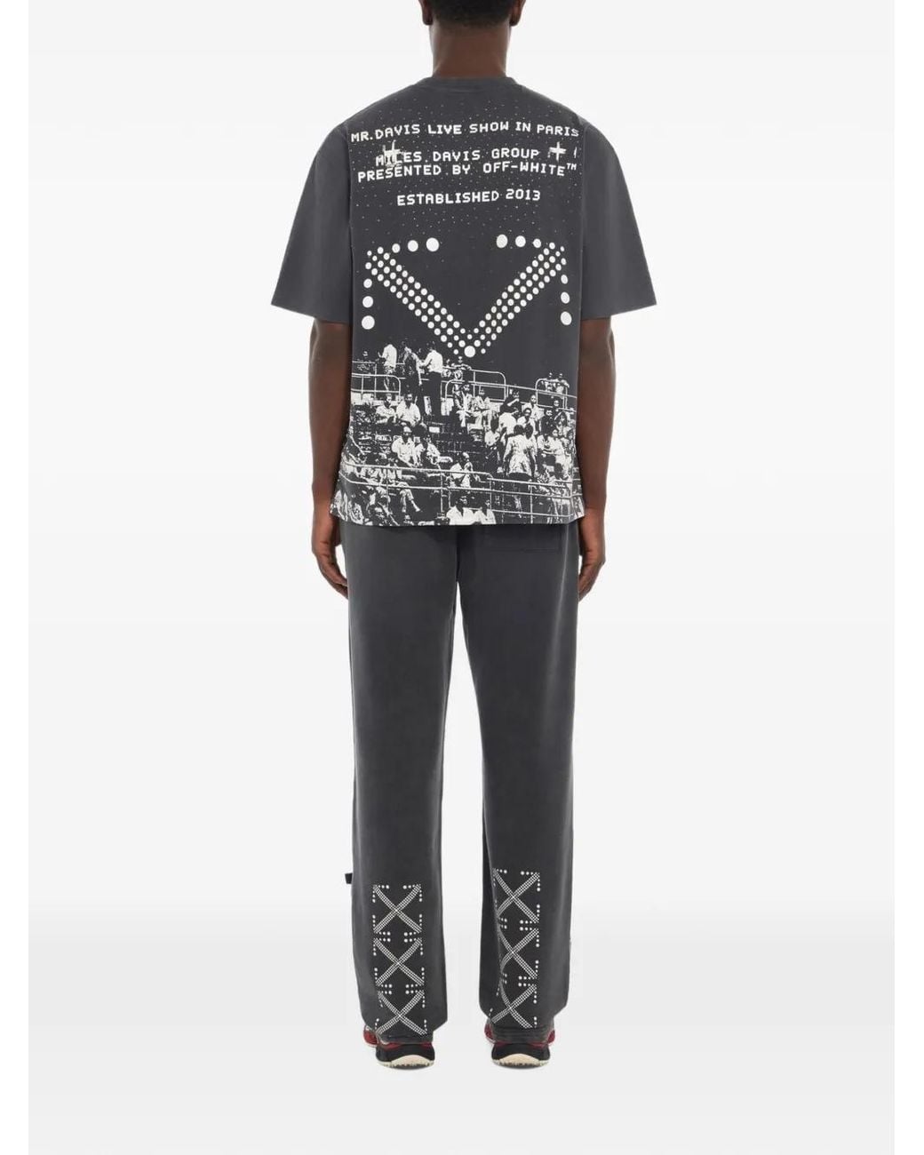 Off-White c/o Virgil Abloh Black Mr. Davis Stadium T-Shirt for men