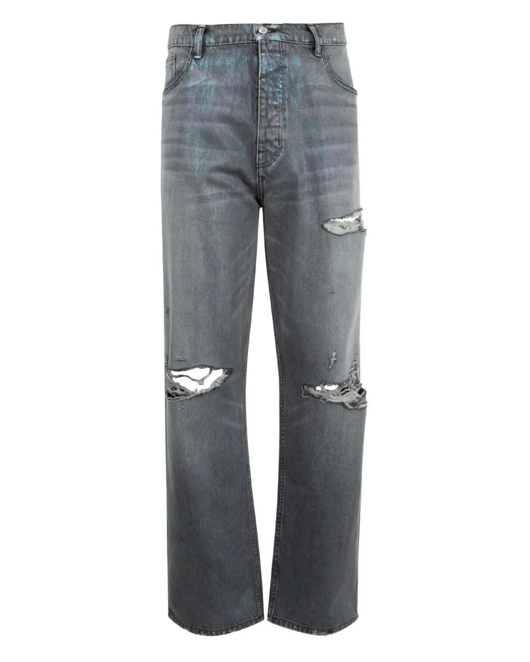 NAHMIAS Blue Oil Spill Jeans for men