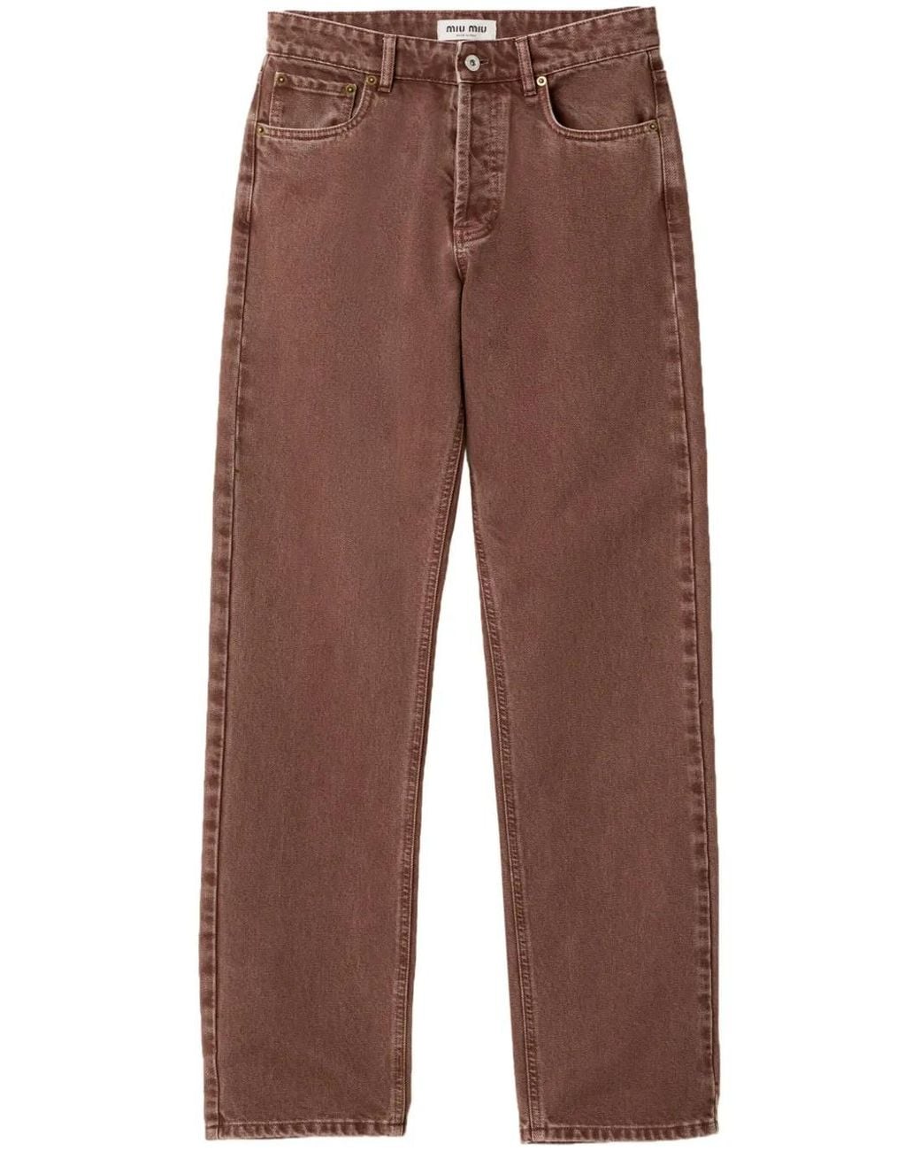 Vaqueros Rectos Miu Miu de color Brown