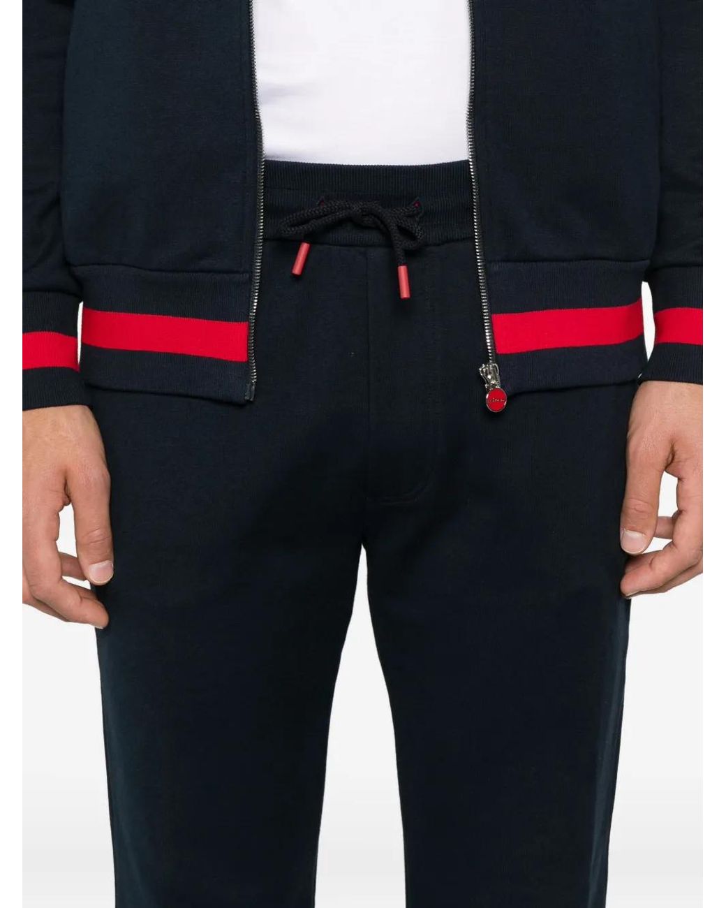 Kiton Blue Cotton Tracksuit Suits for men