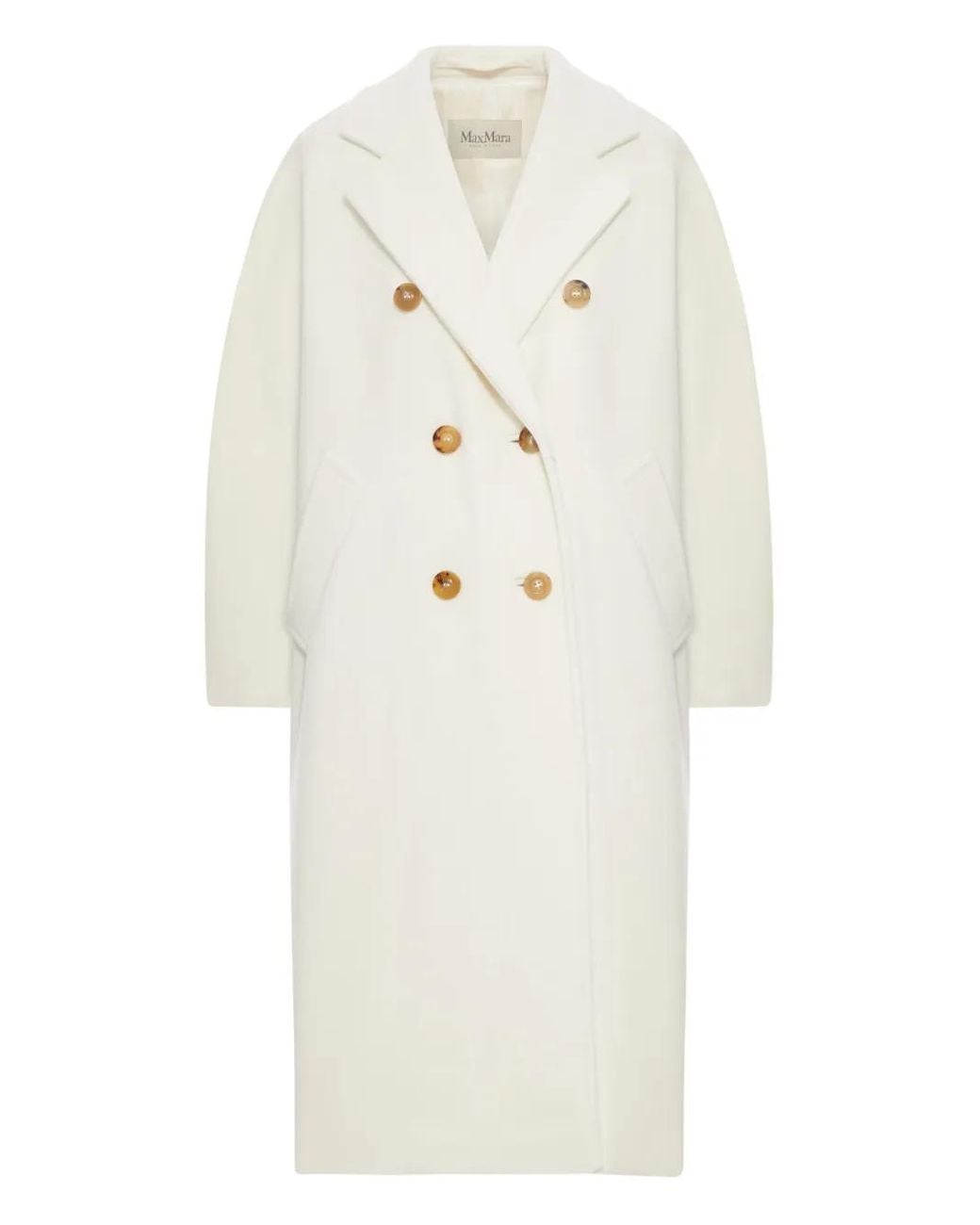 Max Mara White Madame Double-Breasted Coat