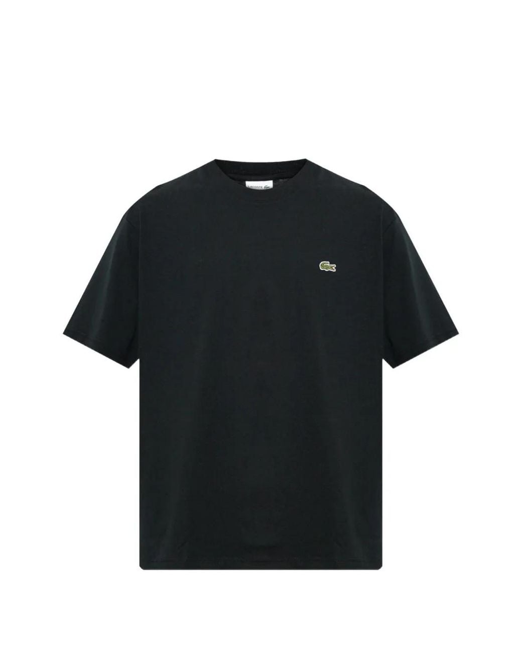 Lacoste Black Cotton T-Shirt for men