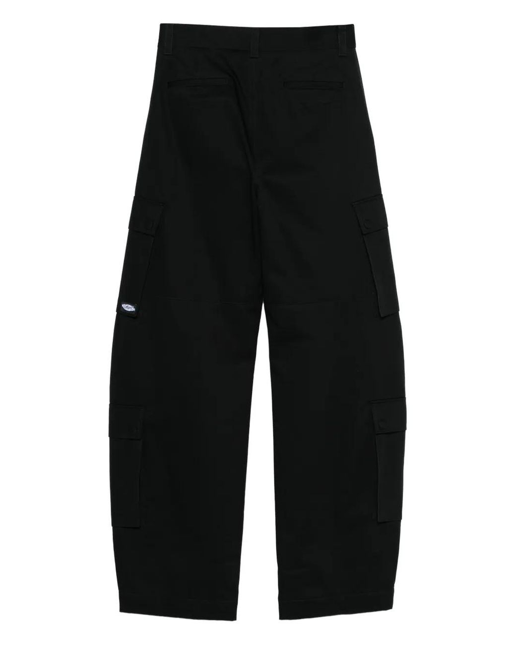 MSGM Black Cargo-Pocket Trousers