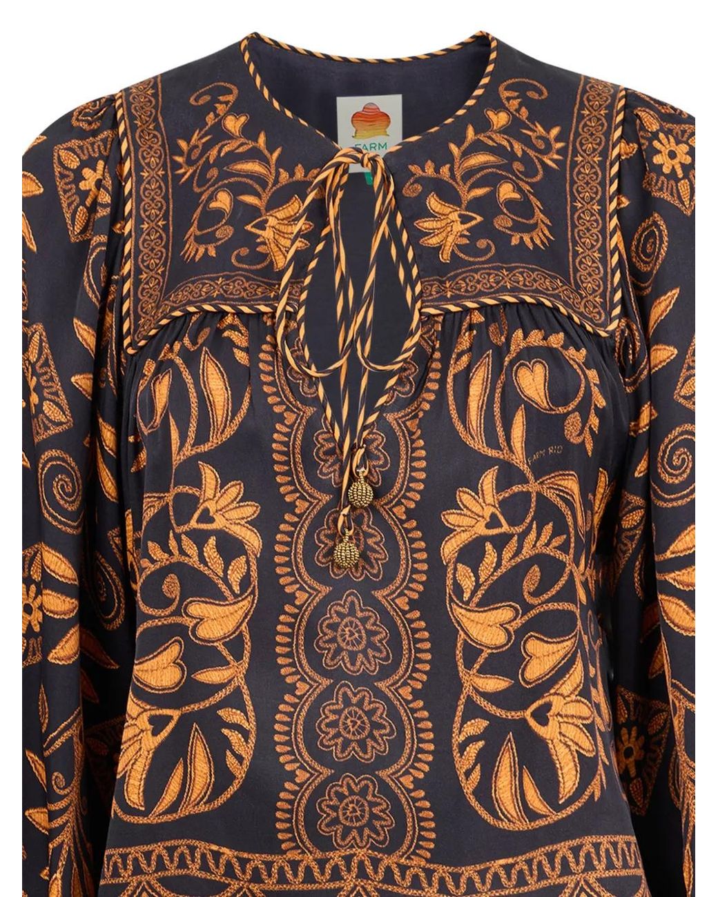 Farm Rio Brown Cornely Ainika Blouse