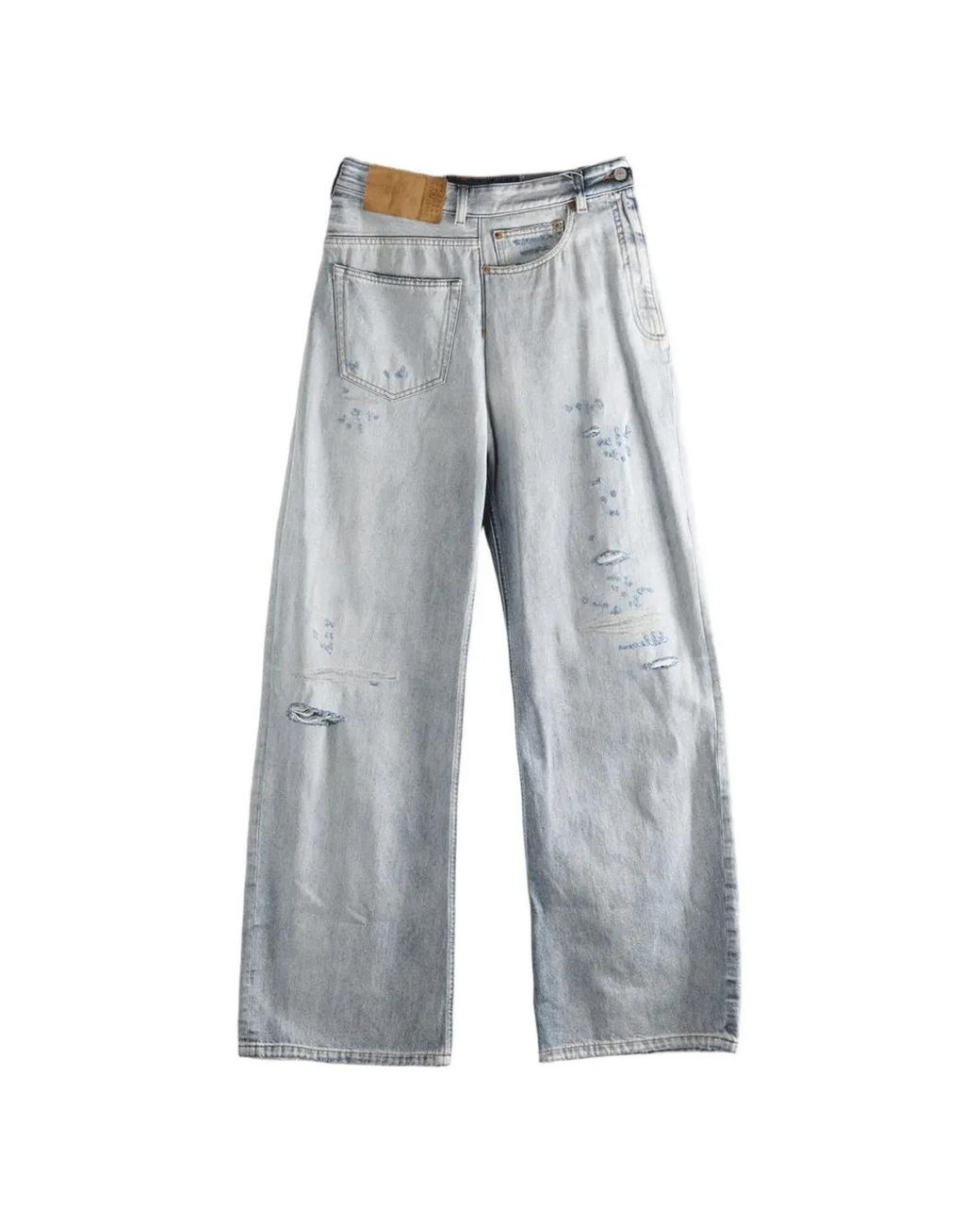 MM6 by Maison Margiela Gray Distressed Jeans