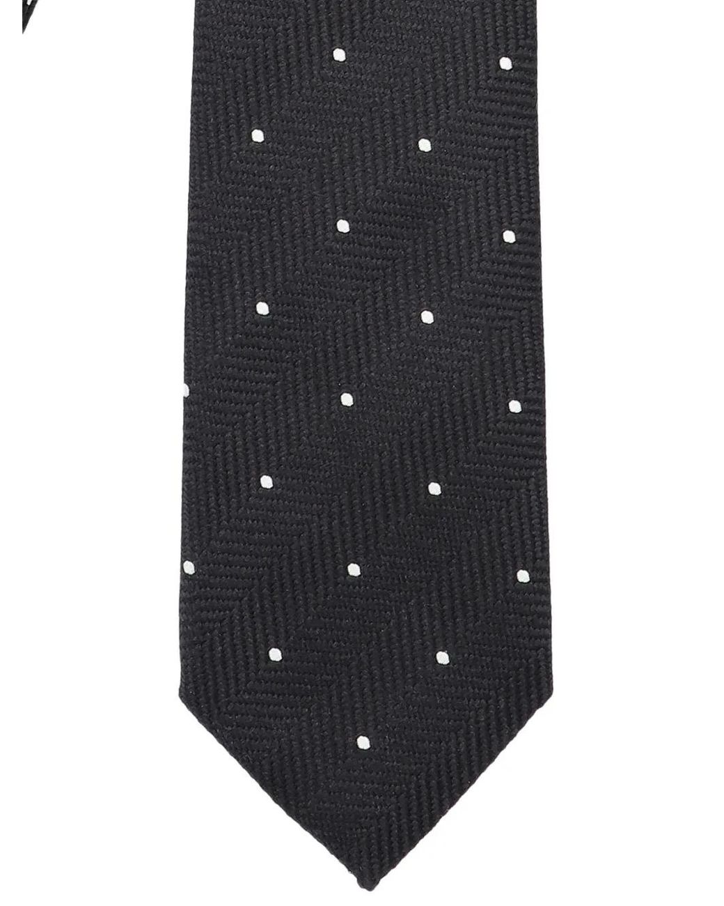 Tom Ford Black Polka-Dot Tie for men