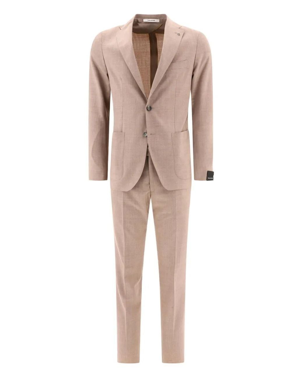 Tagliatore Natural Single-Breasted Wool Suit for men