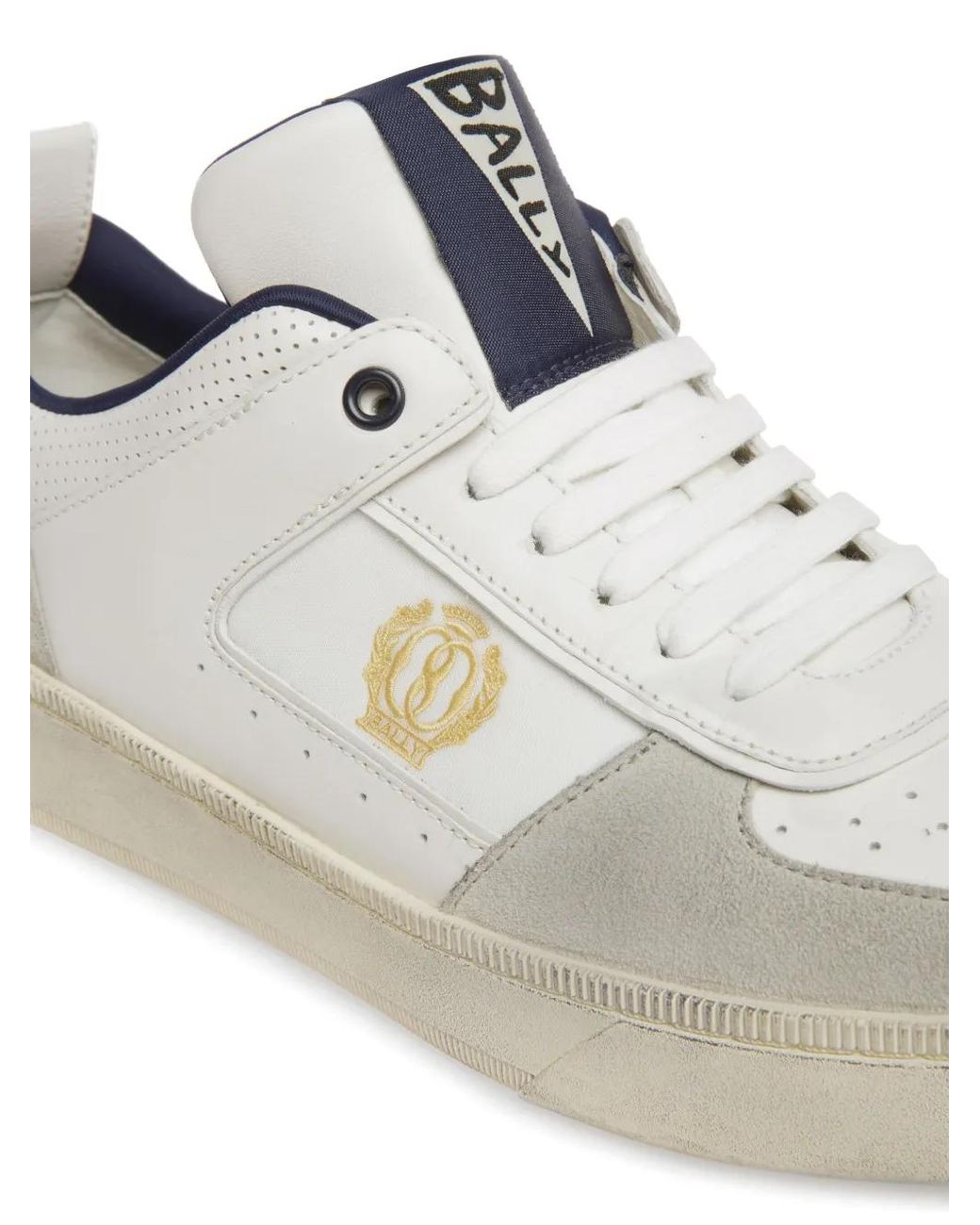 Bally White Riweira Lace-Up Sneakers for men