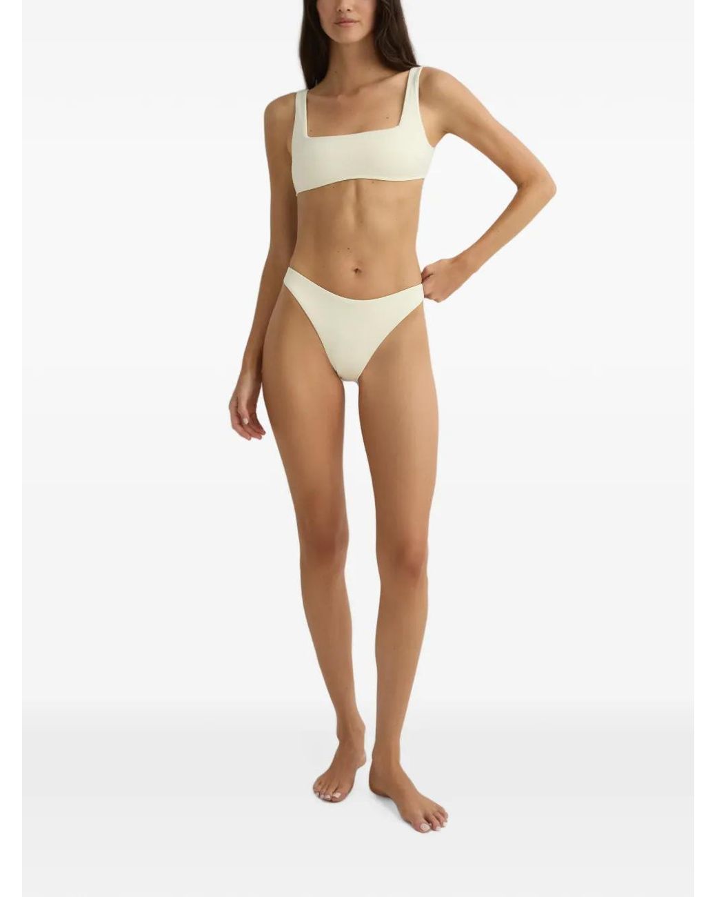 Bondi Born White Aria Square-Neck Bikini Top