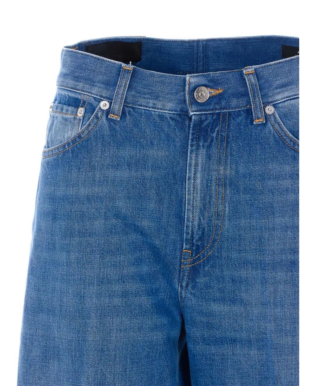 Dondup Blue Five-Pocket-Jeans Mit Logo-Patch