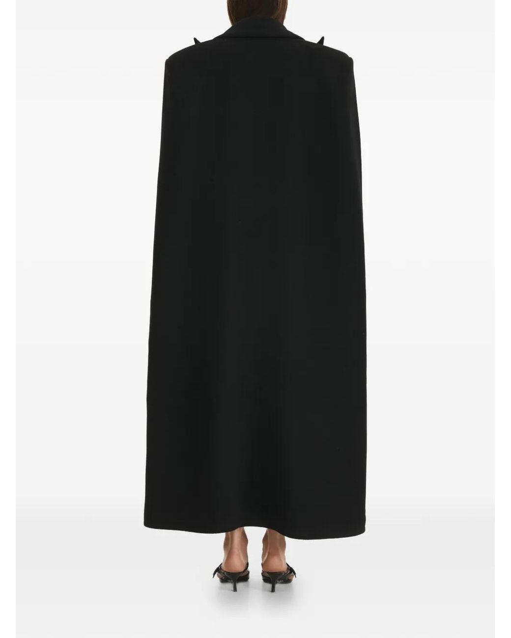 Vestiaire d'un Oiseau Libre Black Collared Slit Cape