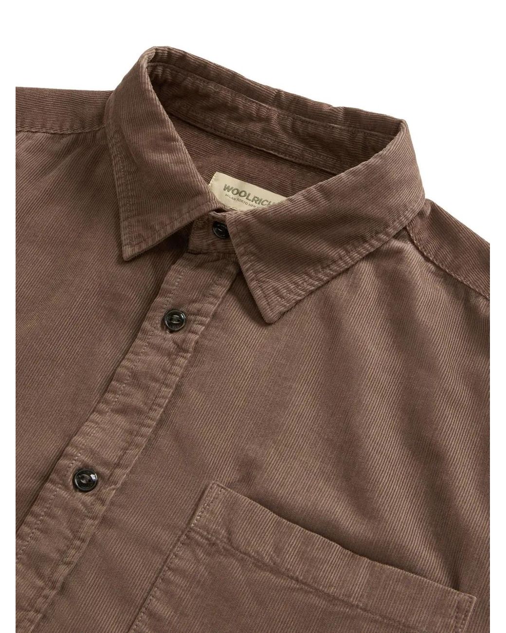 Woolrich Ribfluwelen Overhemd in het Brown voor heren