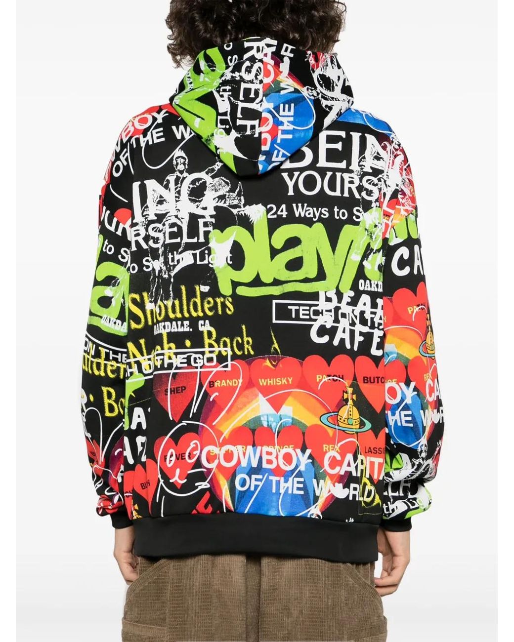 Vivienne Westwood Red Orb Graphic-Print Jersey Hoodie