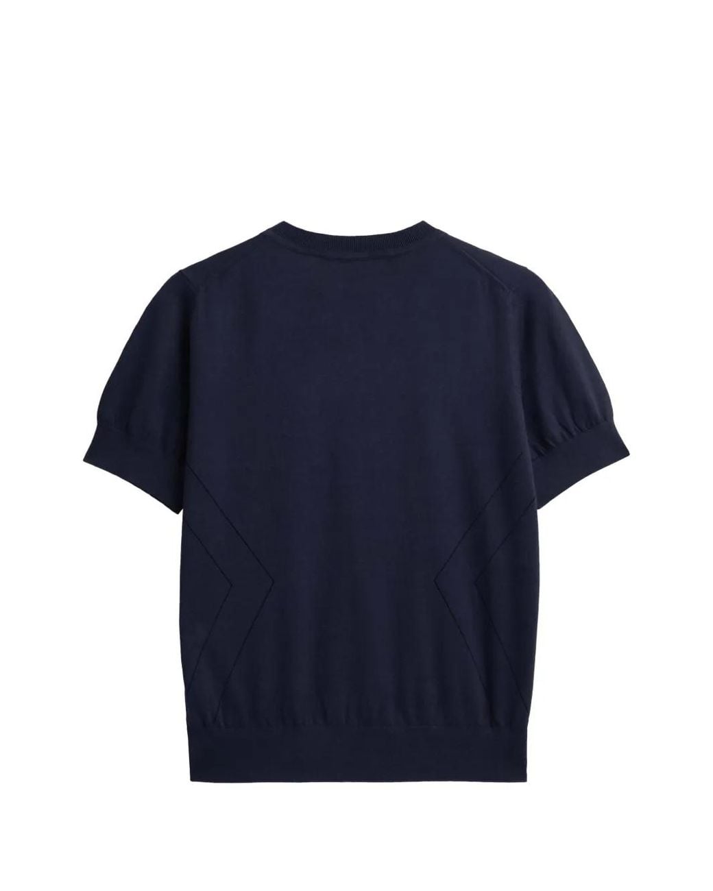 Pringle of Scotland Blue Pointelle-Knit T-Shirt