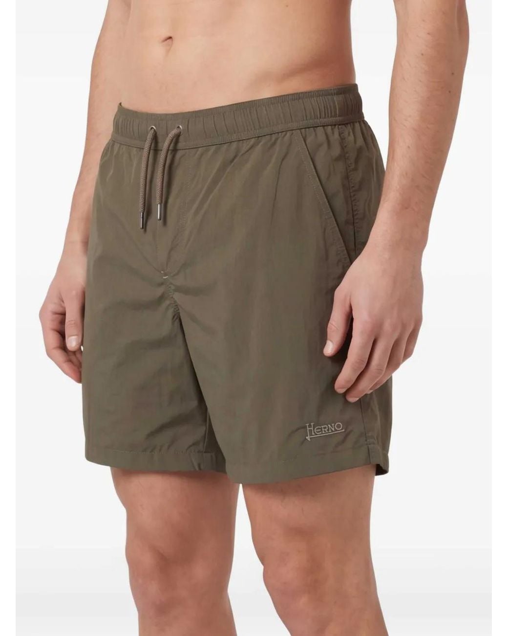 Bañador Plisado Herno de hombre de color Green