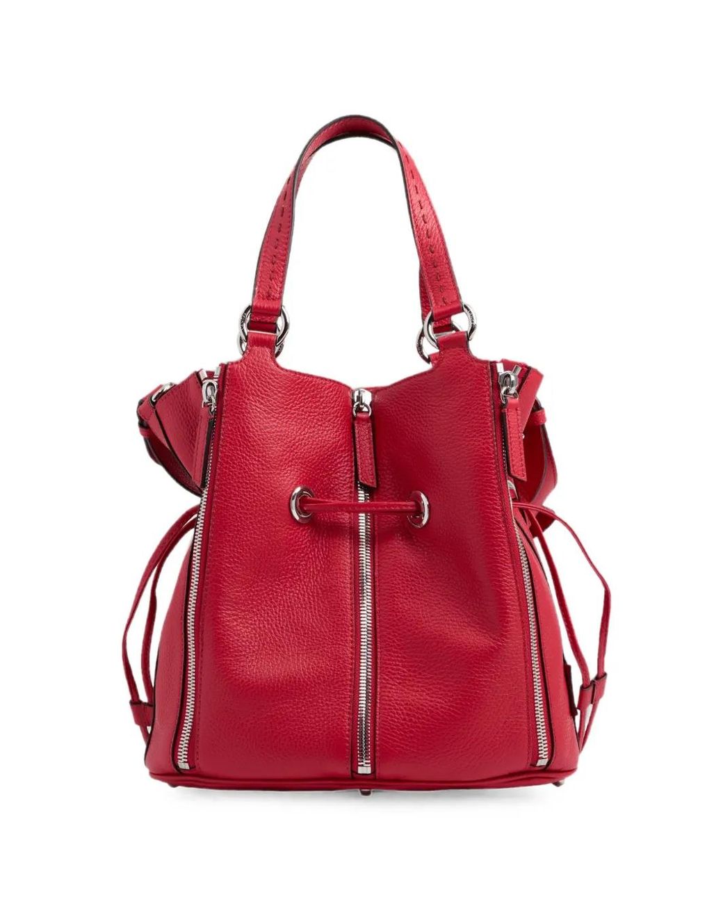 Lancel Red Medium Premier Flirt Bucket Bag