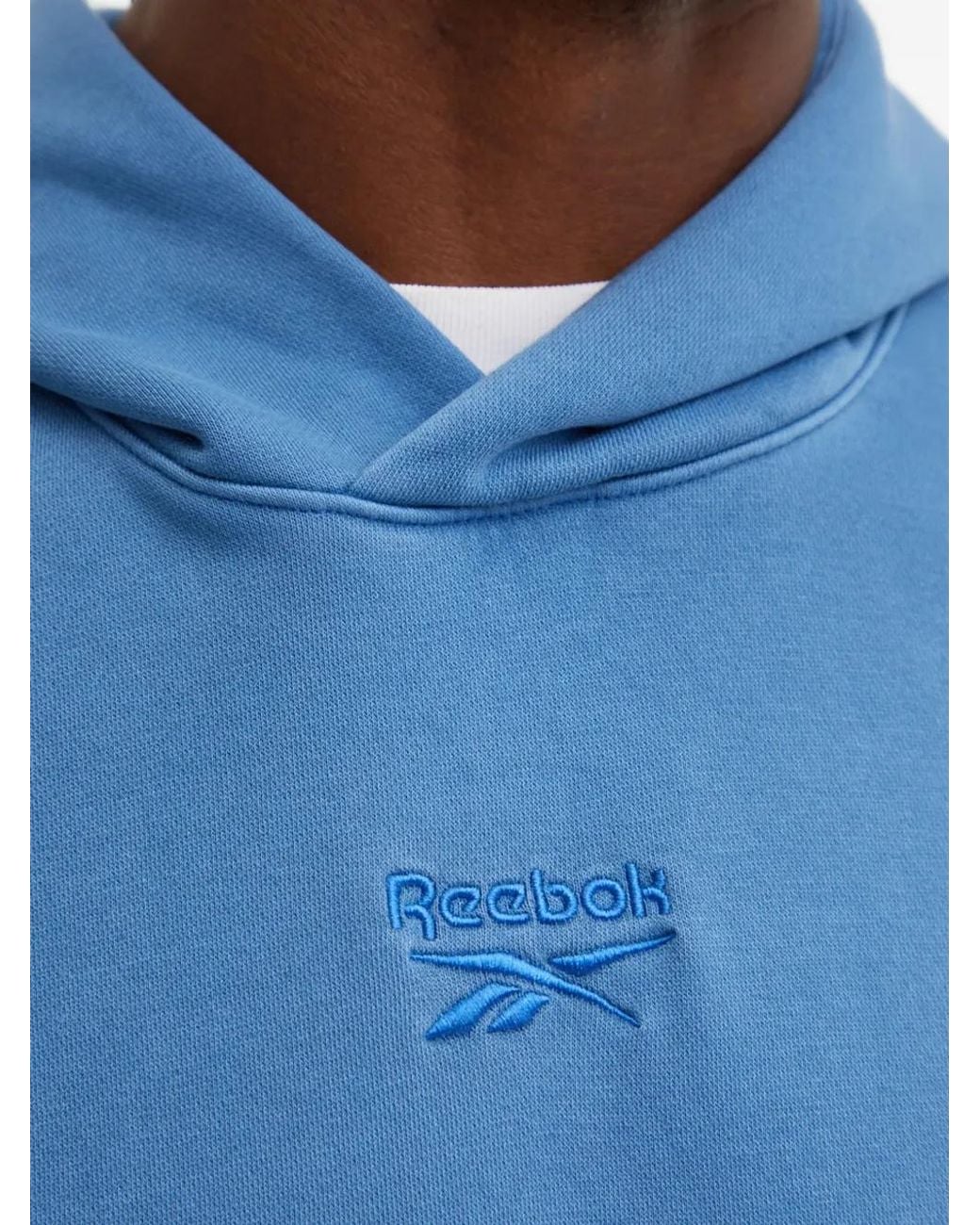 Reebok Blue Logo Hooded Sweatshirt for men