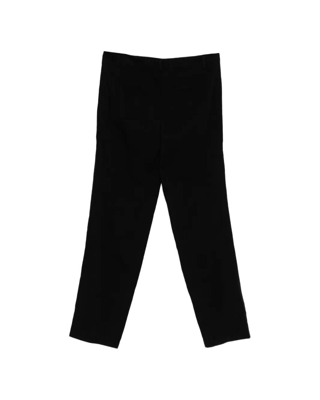 Ma+ Black Cross-Embossed Trousers for men