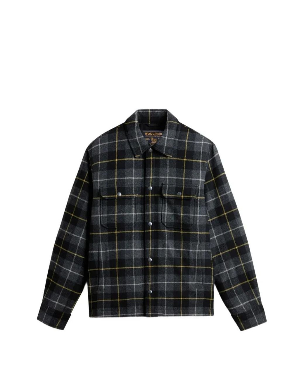 Woolrich Black Alaskan Check Shirt Jacket for men