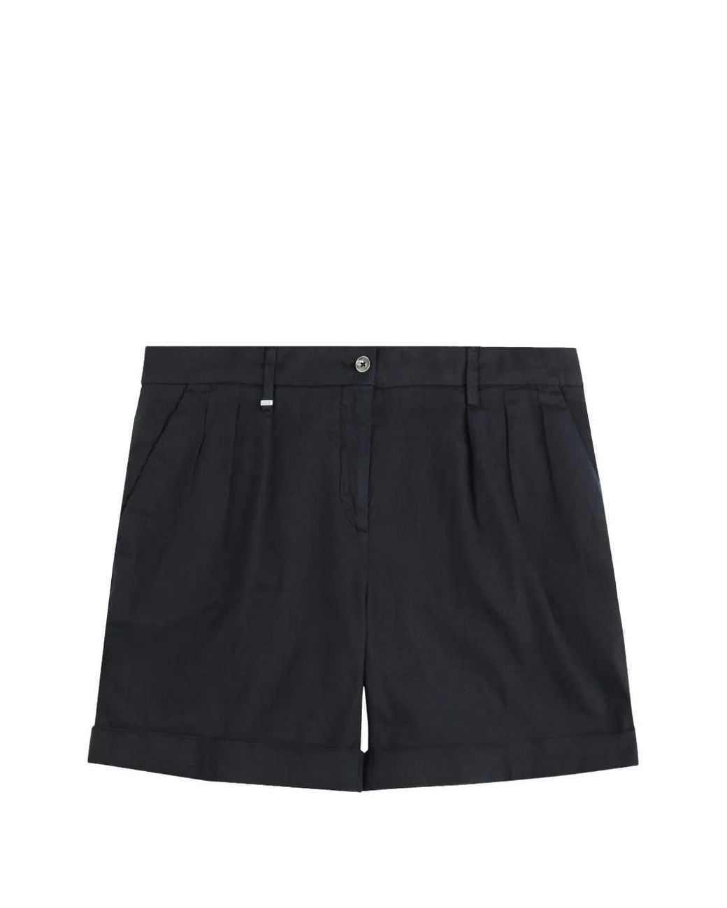 Fay Black Pleated Shorts