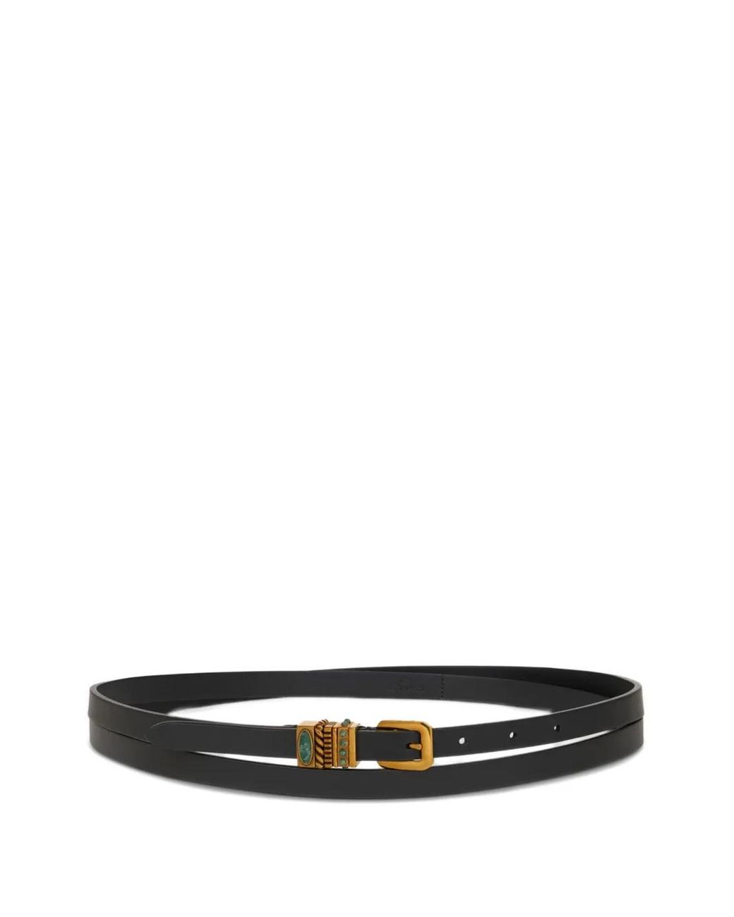 Etro White Leather Belt