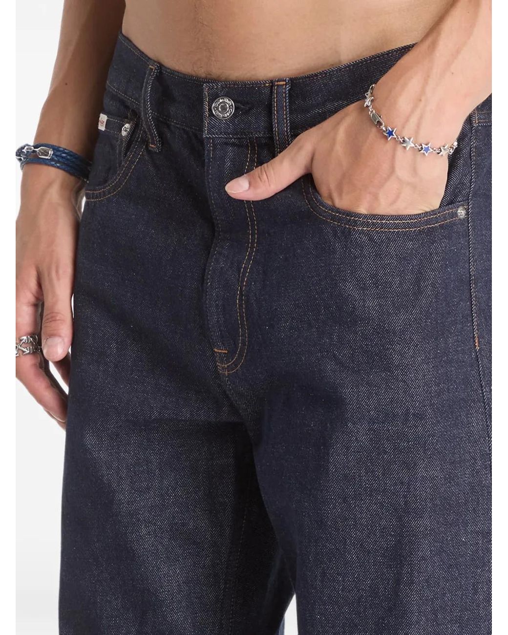 Calvin Klein Blue 90S Straight Iconic Jeans for men