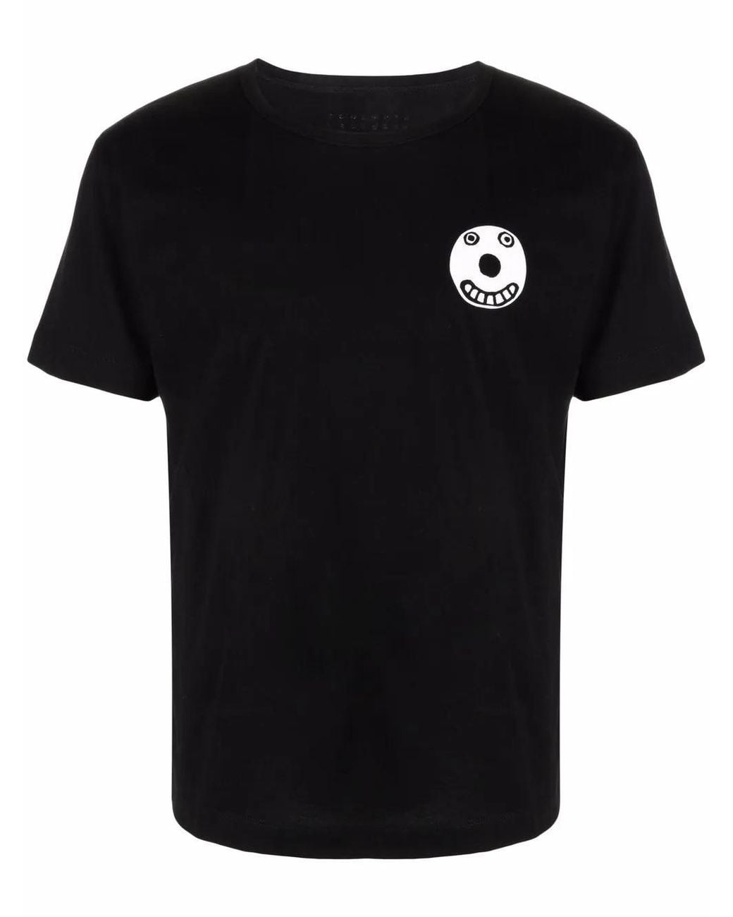10 Corso Como Black Smile-Print T-Shirt for men