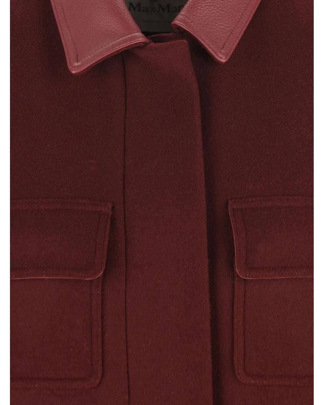 Max Mara Purple Pocket Collared Coat