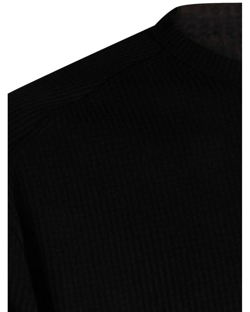 Laminar Black Ribbed-Knit Sweater for men