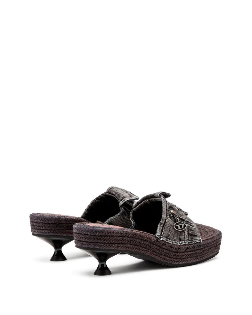 DIESEL◆D-Ibiza 40mm ロゴ ミュール 送料関税込 DIESEL D-Ibiza 40 Pck Mules in Brown | Lyst