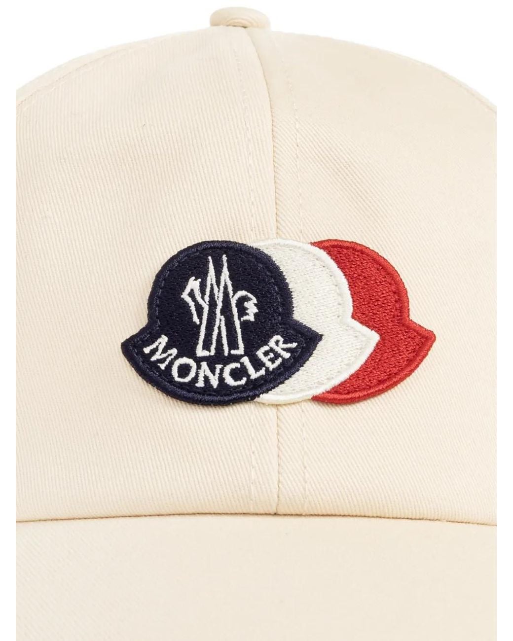 Moncler White Logo-Patch Cap Hat for men