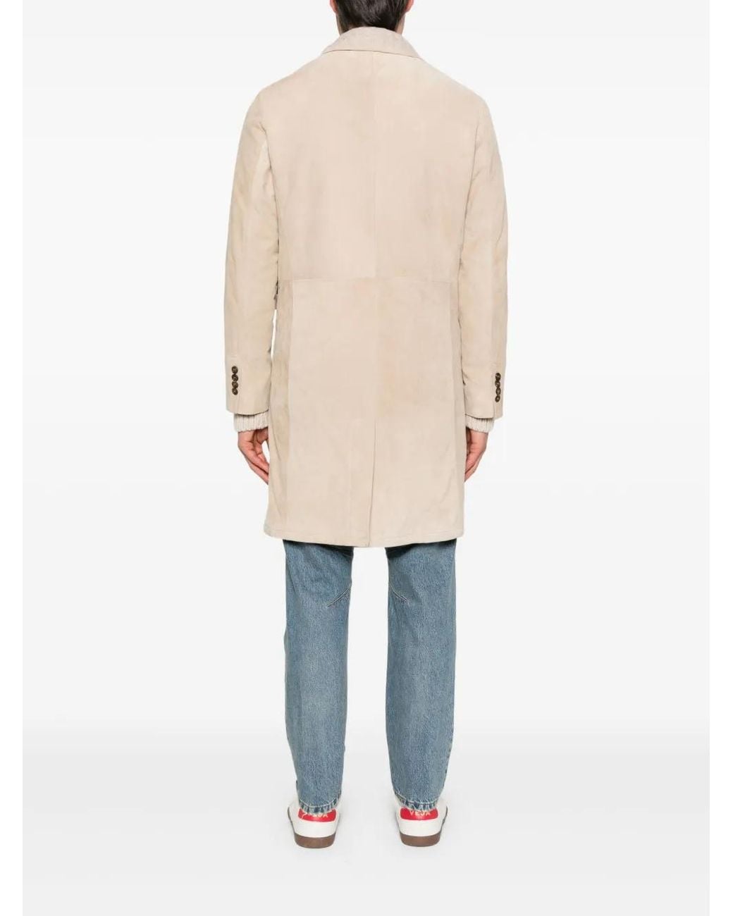 Eleventy Natural Suede Coat for men