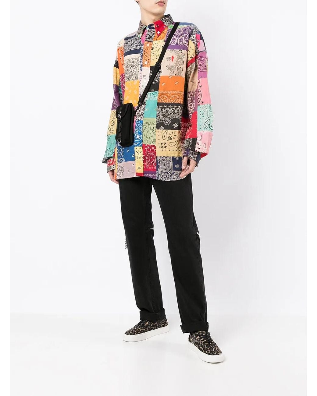 READYMADE Multicolor Patchwork Cotton Shirt for men