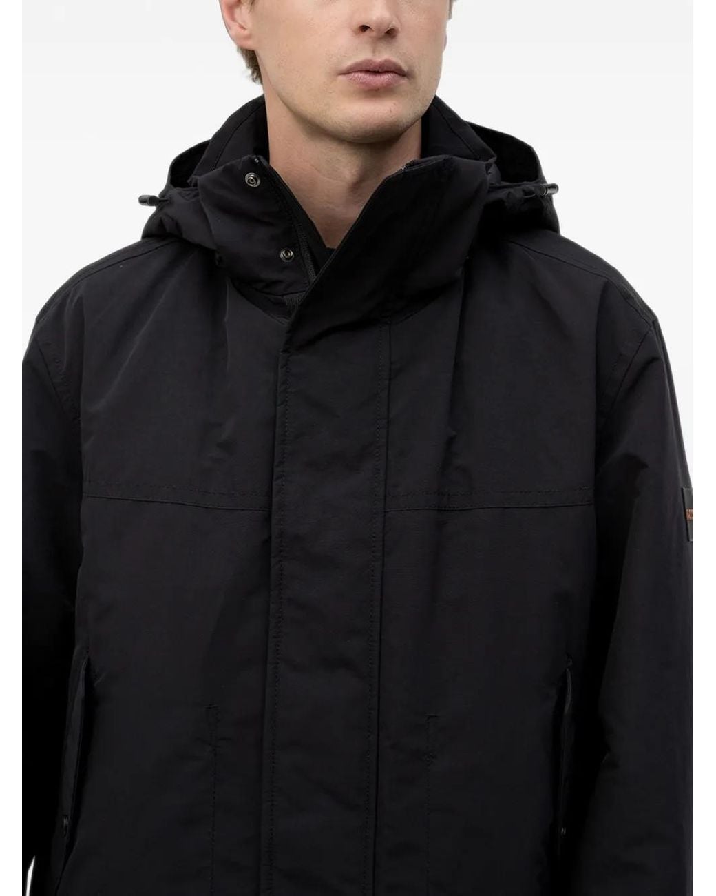 Boss Black Hooded Zip-Up Jacket for men