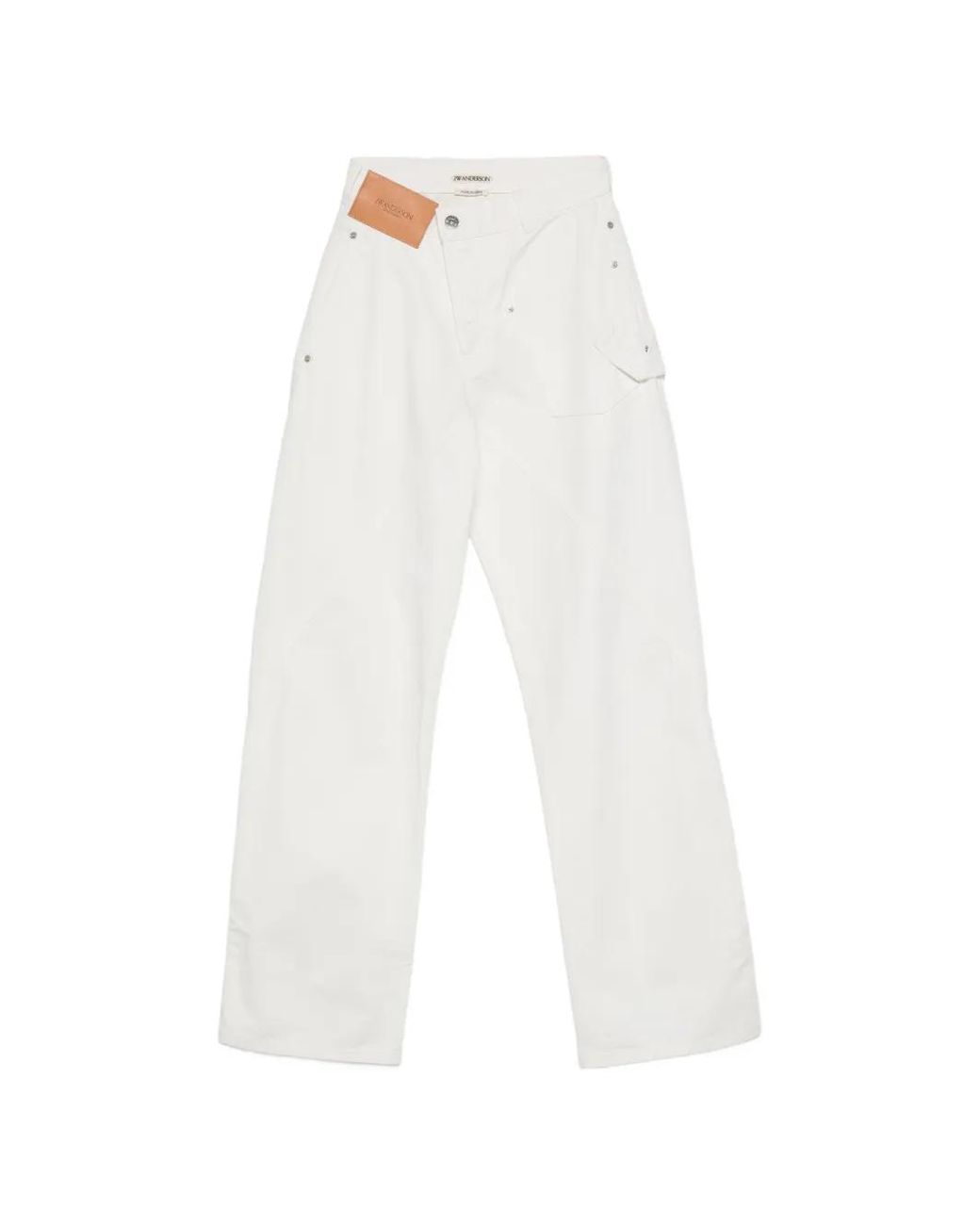J.W. Anderson White Twisted Workwear Denim Jeans