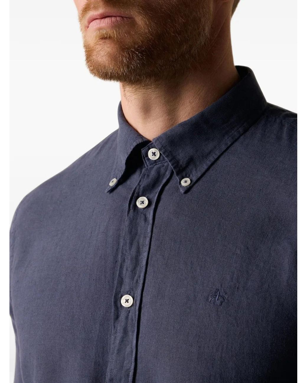 Brooks Brothers Blue Chemise À Logo Brodé for men