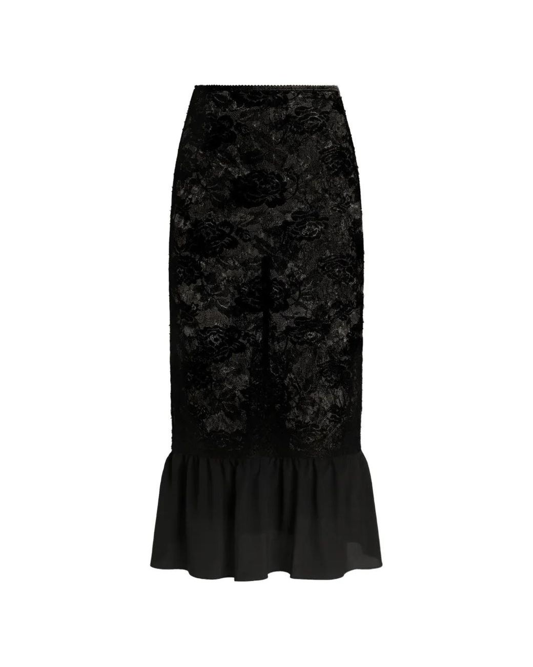 Dolce & Gabbana Black Lace Skirt