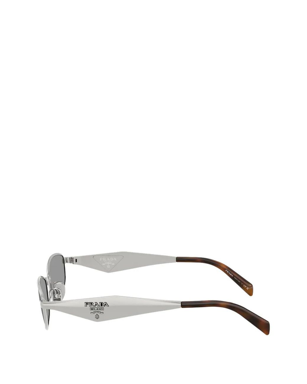 Prada White Oval-Frame Sunglasses